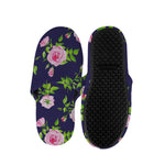 Pink Rose Floral Flower Pattern Print Slippers