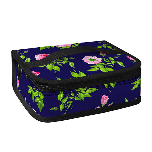 Pink Rose Floral Flower Pattern Print Small Lunch Bag