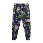 Pink Rose Floral Flower Pattern Print Sweatpants
