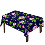 Pink Rose Floral Flower Pattern Print Tablecloth