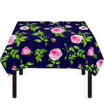 Pink Rose Floral Flower Pattern Print Tablecloth