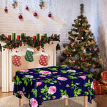 Pink Rose Floral Flower Pattern Print Tablecloth