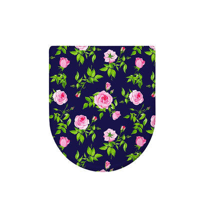 Pink Rose Floral Flower Pattern Print Toilet Lid Cover
