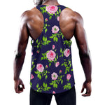 Pink Rose Floral Flower Pattern Print Training Tank Top