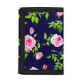 Pink Rose Floral Flower Pattern Print Trifold Wallet