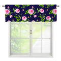 Pink Rose Floral Flower Pattern Print Window Valance