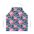 Pink Rose Flower Camouflage Print Adjustable Apron