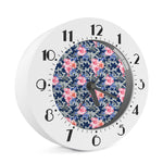 Pink Rose Flower Camouflage Print Alarm Clock
