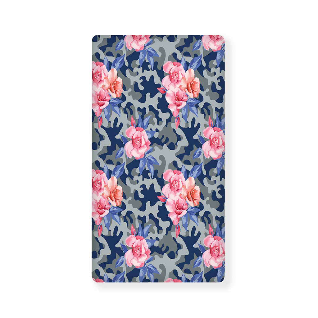 Pink Rose Flower Camouflage Print Baby Crib Sheet