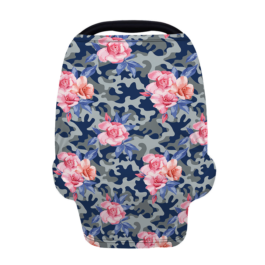 Pink Rose Flower Camouflage Print Baby Seat Cover