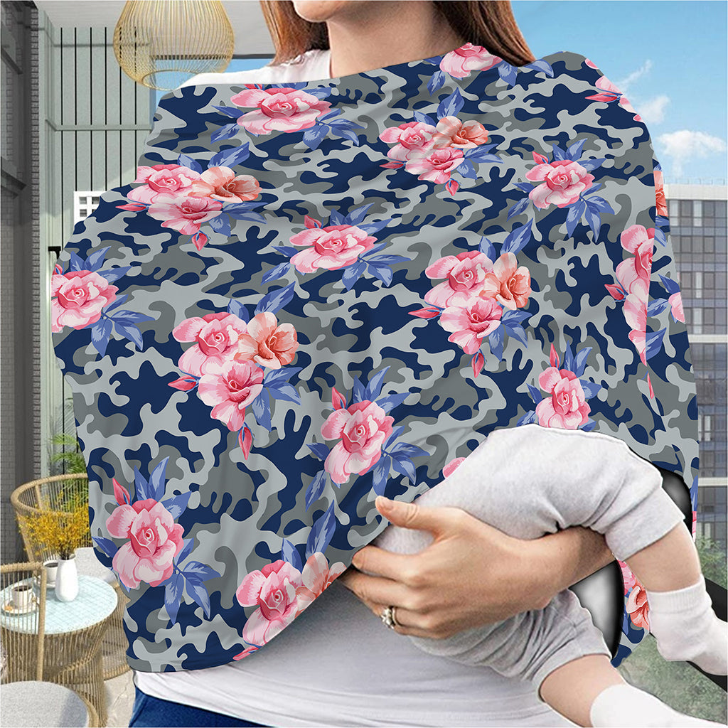 Pink Rose Flower Camouflage Print Baby Seat Cover