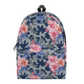 Pink Rose Flower Camouflage Print School Backpack