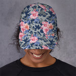 Pink Rose Flower Camouflage Print Baseball Cap