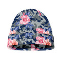 Pink Rose Flower Camouflage Print Beanie