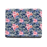 Pink Rose Flower Camouflage Print Bifold Wallet