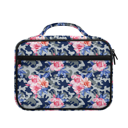 Pink Rose Flower Camouflage Print Briefcase Bible Bag