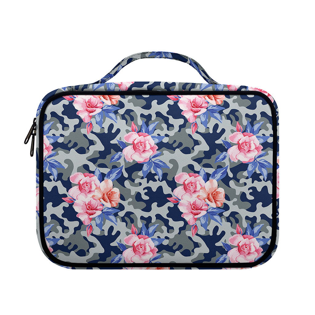Pink Rose Flower Camouflage Print Briefcase Bible Bag