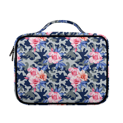 Pink Rose Flower Camouflage Print Briefcase Bible Bag