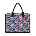 Pink Rose Flower Camouflage Print Canvas Tote Bag