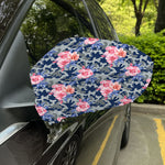 Pink Rose Flower Camouflage Print Car Side Mirror Covers
