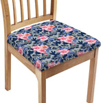 Pink Rose Flower Camouflage Print Chair Cushion Cover