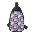 Pink Rose Flower Camouflage Print Sling Bag