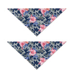 Pink Rose Flower Camouflage Print Dog Bandana