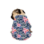 Pink Rose Flower Camouflage Print Dog Zip Up Jacket