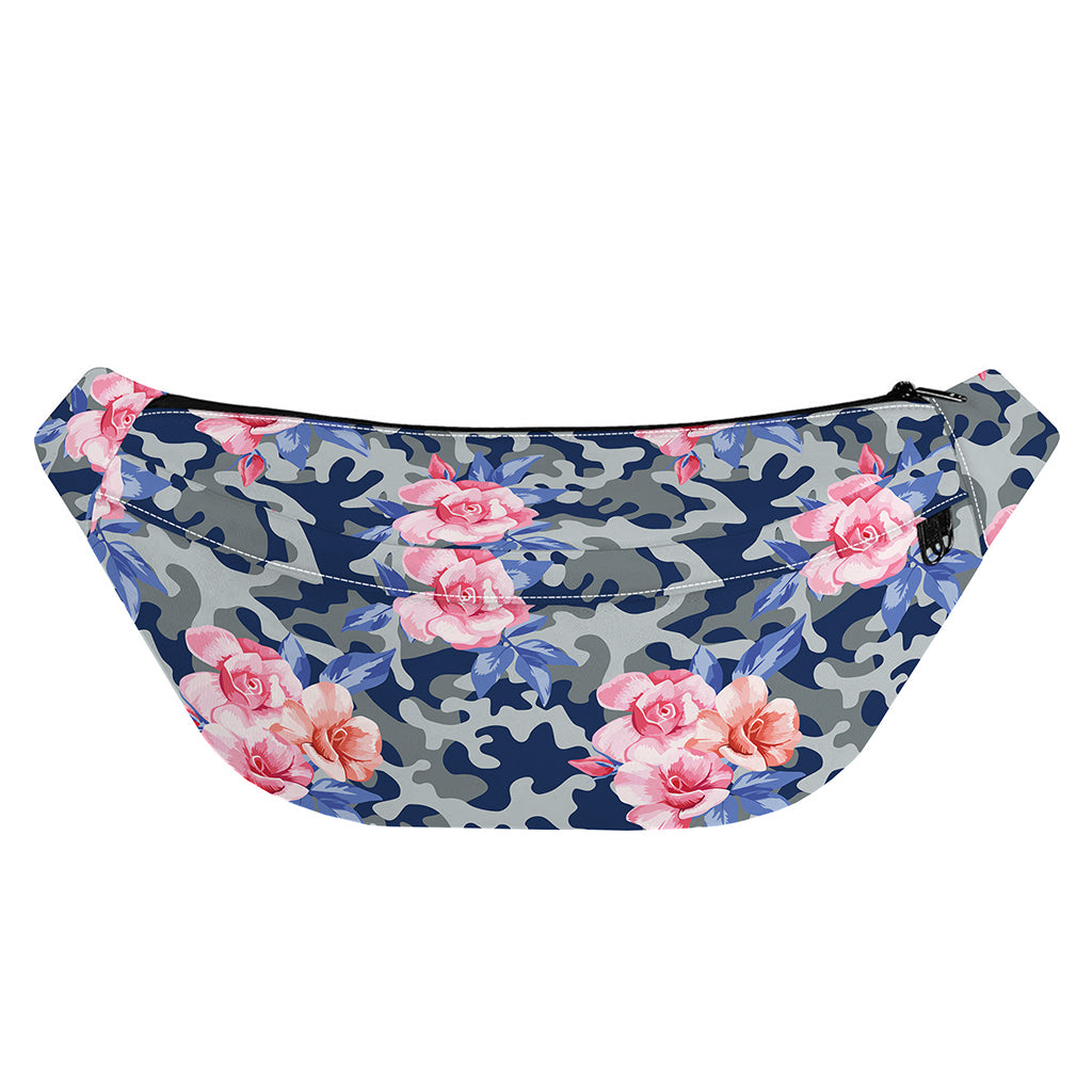 Pink Rose Flower Camouflage Print Fanny Pack
