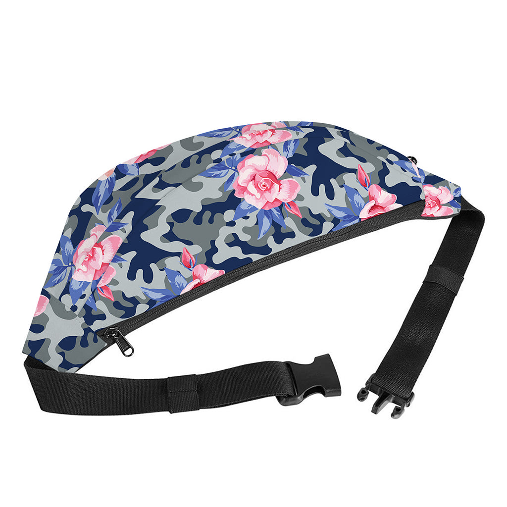 Pink Rose Flower Camouflage Print Fanny Pack