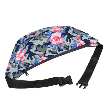 Pink Rose Flower Camouflage Print Fanny Pack