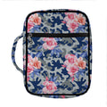 Pink Rose Flower Camouflage Print Front Pocket Bible Bag