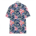 Pink Rose Flower Camouflage Print Hawaiian Shirt