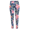 Pink Rose Flower Camouflage Print High-Waisted Pocket Leggings