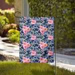 Pink Rose Flower Camouflage Print House Flag