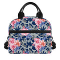 Pink Rose Flower Camouflage Print Insulated Lunch Bag
