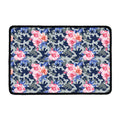 Pink Rose Flower Camouflage Print Kitchen Mat