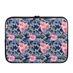 Pink Rose Flower Camouflage Print Laptop Sleeve