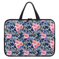 Pink Rose Flower Camouflage Print Laptop Sleeve With Handle