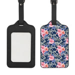 Pink Rose Flower Camouflage Print Luggage Tag