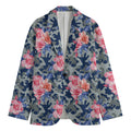 Pink Rose Flower Camouflage Print Men's Blazer