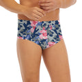 Pink Rose Flower Camouflage Print Men's Briefs