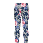 Pink Rose Flower Camouflage Print Men's leggings