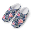 Pink Rose Flower Camouflage Print Mesh Casual Shoes