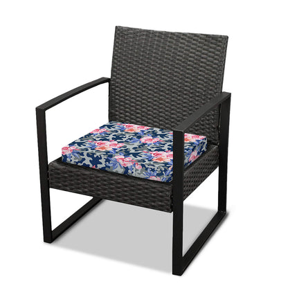 Pink Rose Flower Camouflage Print Outdoor Seat Cushion Cover