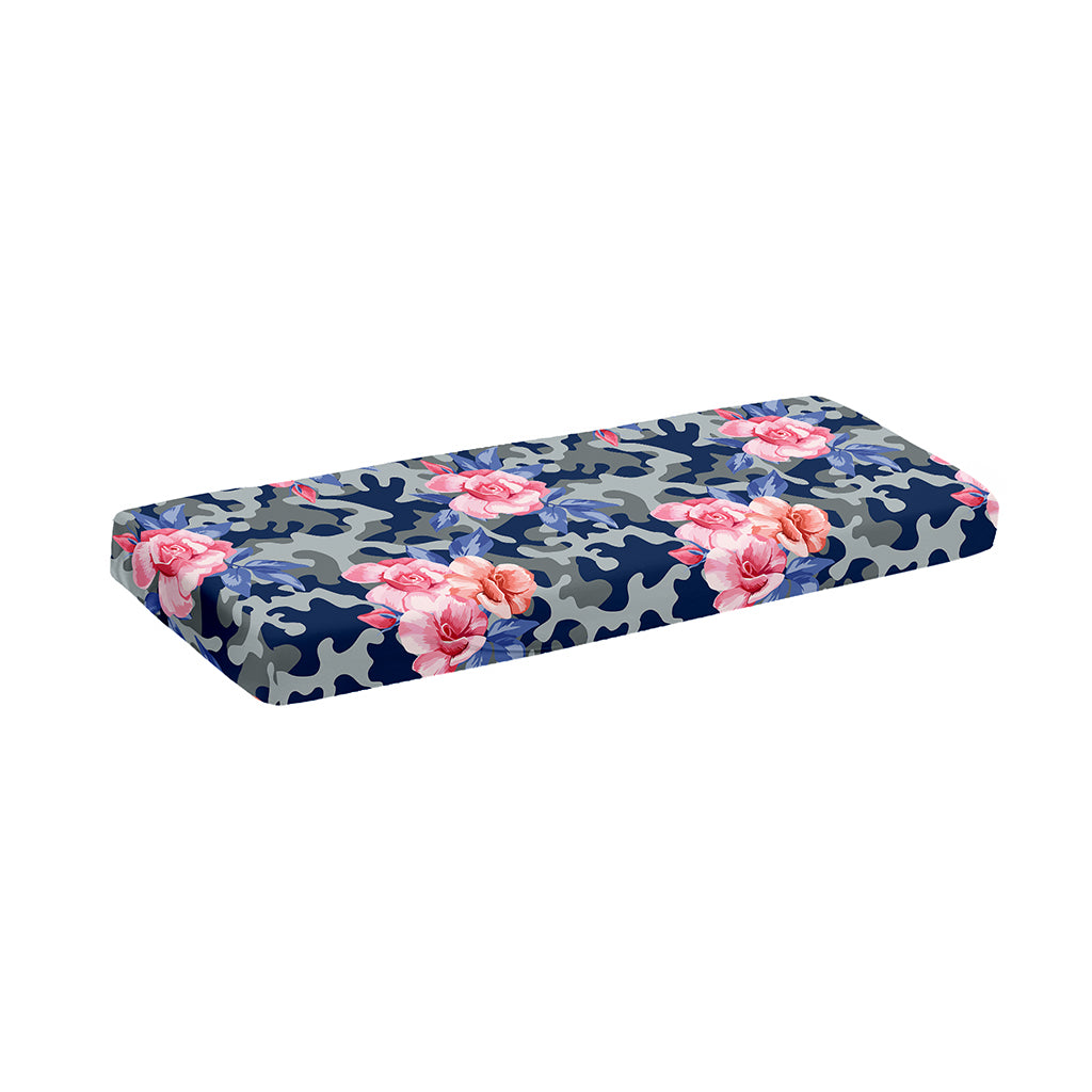 Pink Rose Flower Camouflage Print Piano Keyboard Cover