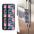 Pink Rose Flower Camouflage Print Refrigerator Handle Covers