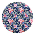 Pink Rose Flower Camouflage Print Round Blanket