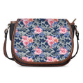 Pink Rose Flower Camouflage Print Saddle Bag