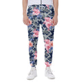 Pink Rose Flower Camouflage Print Joggers